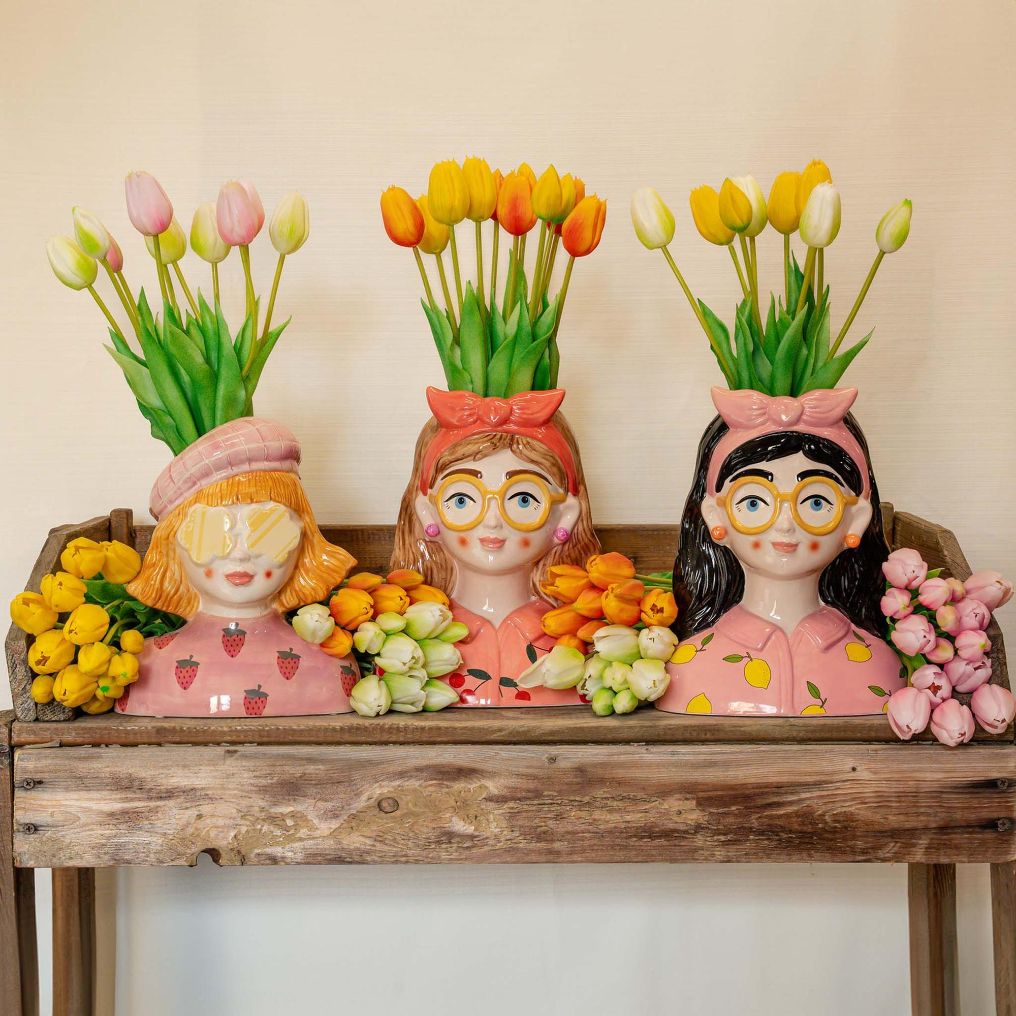 Tulpen Boeket Roze – 10 Real Touch kunsttulpen (42 cm) - Happy City Plants
