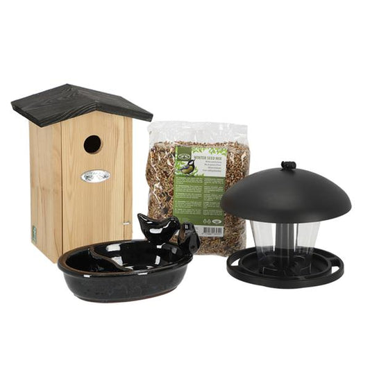 Compleet Vogelpakket - Vogelhuis en Vogelvoeding - Tuinaccessoires - Happy City Plants