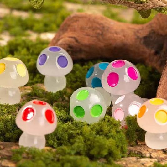 Glow in the dark - Mushrooms - Multi - ↑ 2 cm - 8 stuks - Happy City Plants