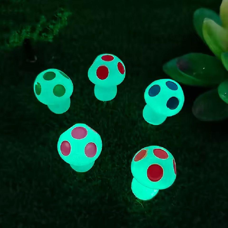 Glow in the dark - Mushrooms - Multi - ↑ 2 cm - 8 stuks - Happy City Plants