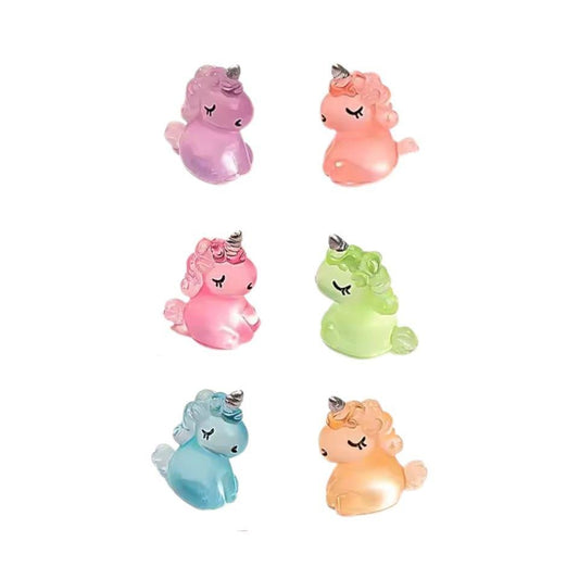 Glow in the dark - Unicorns - Multi - ↑ 2,5 cm - 6 stuks - Happy City Plants