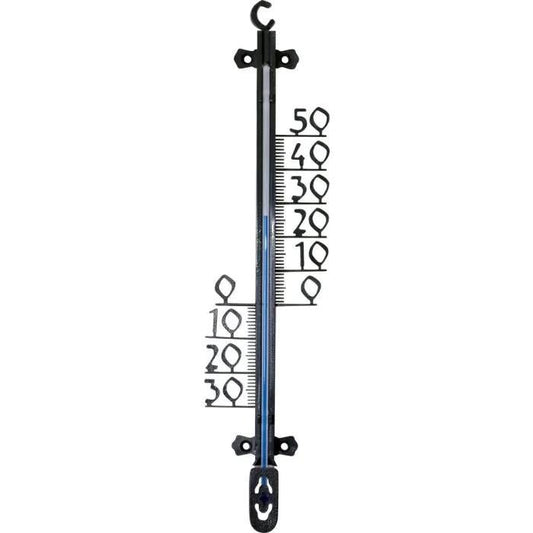Hendrik Jan - Buitenthermometer - Kunststof zwart 26 cm - Happy City Plants