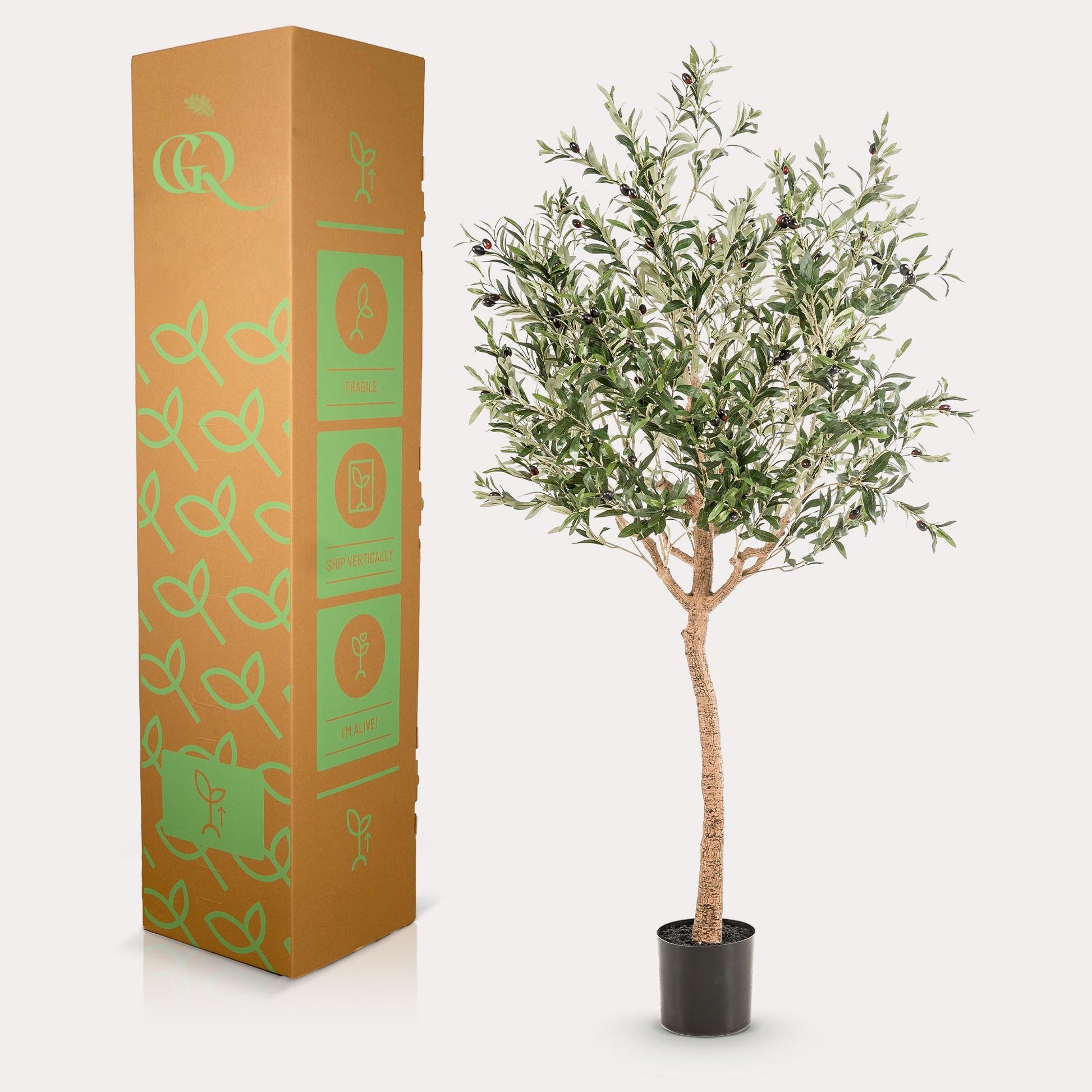 Kunst Olijfboom - Olea europaea - Olijfboom - 180 cm - Happy City Plants