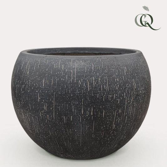Pot - Anthracite - Raindrop Globe - XL - H30 W42 - Happy City Plants