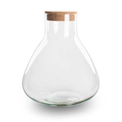Terrarium fles met kurk - Sammie - Ø 22,5 cm ↑ 27 cm - Happy City Plants