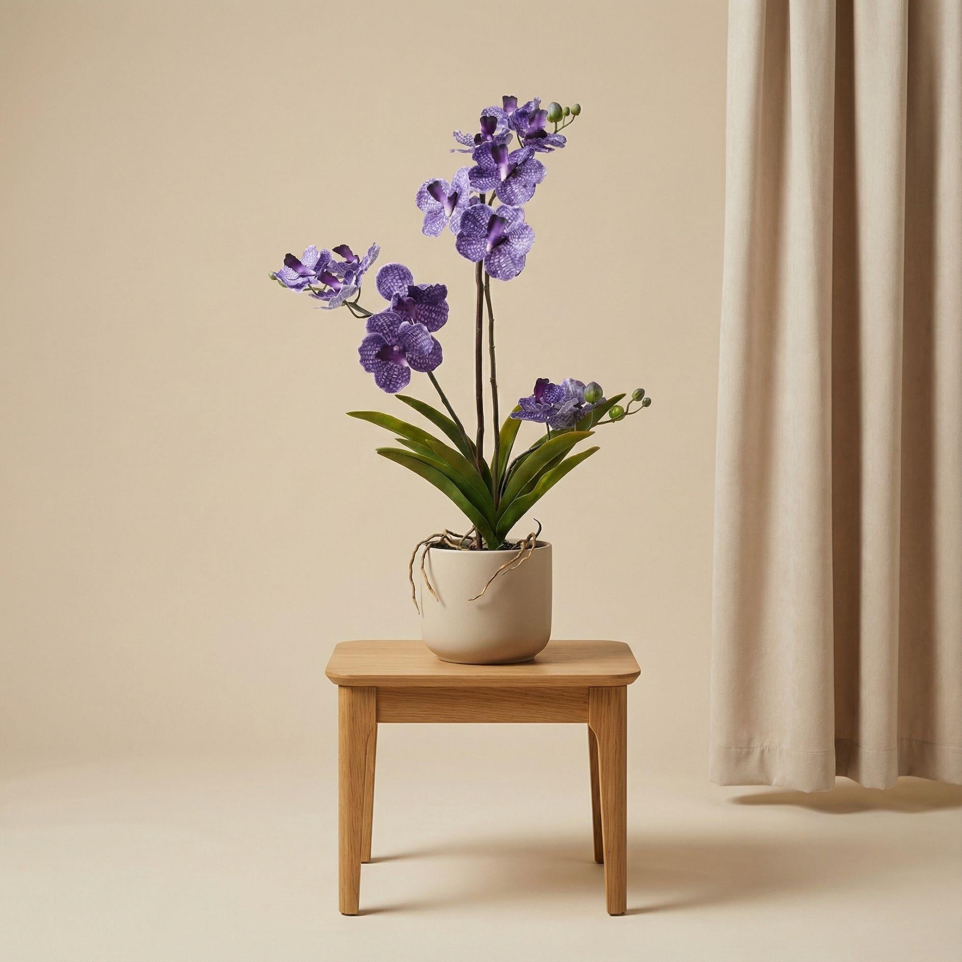 Orchidee Vanda kunstplant 60 cm - Paars - In pot - Artificial plant