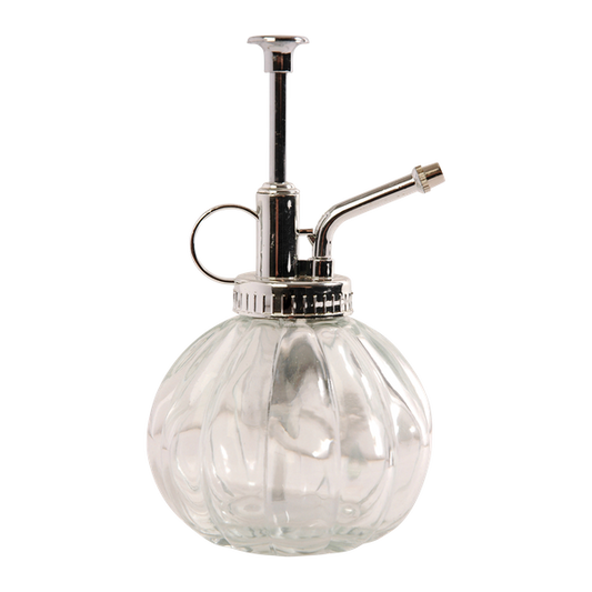 Plantensproeier helder/ zilver - Glas - L 8,8 x D 8,8 x H 15,4 0,25 liter
