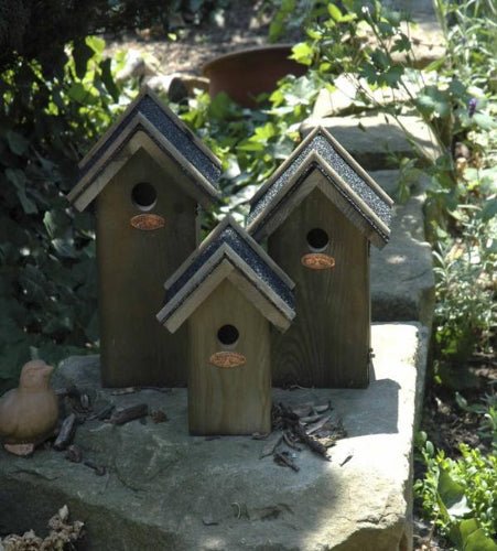 Traditionele Nestkast met Bitumen Dak – Voor de Winterkoning & Mezen - Happy City Plants