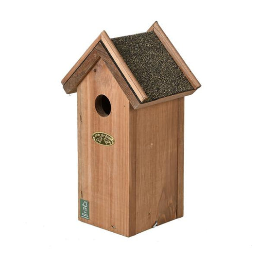 Traditionele Nestkast met Bitumen Dak – Voor de Winterkoning & Mezen - Happy City Plants