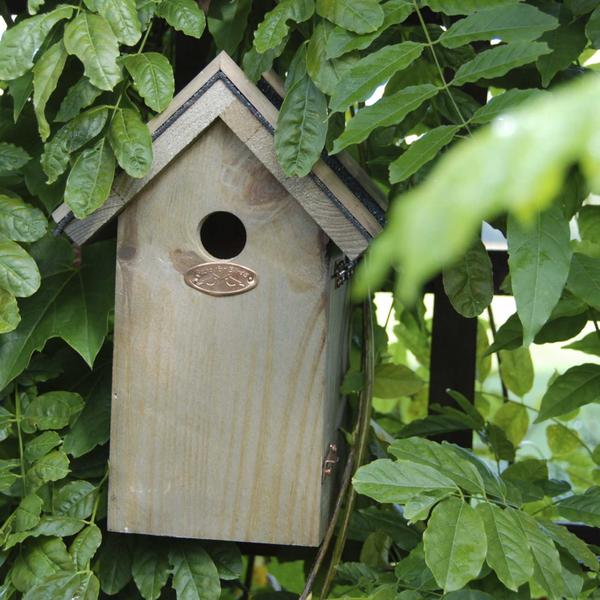 Traditionele Nestkast met Bitumen Dak – Voor de Winterkoning & Mezen - Happy City Plants