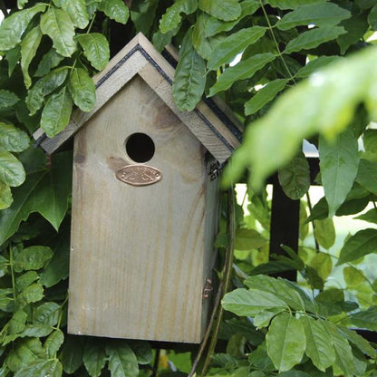 Traditionele Nestkast met Bitumen Dak – Voor de Winterkoning & Mezen - Happy City Plants