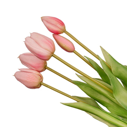 Tulpen Boeket Roze – 10 Real Touch kunsttulpen (42 cm) - Happy City Plants