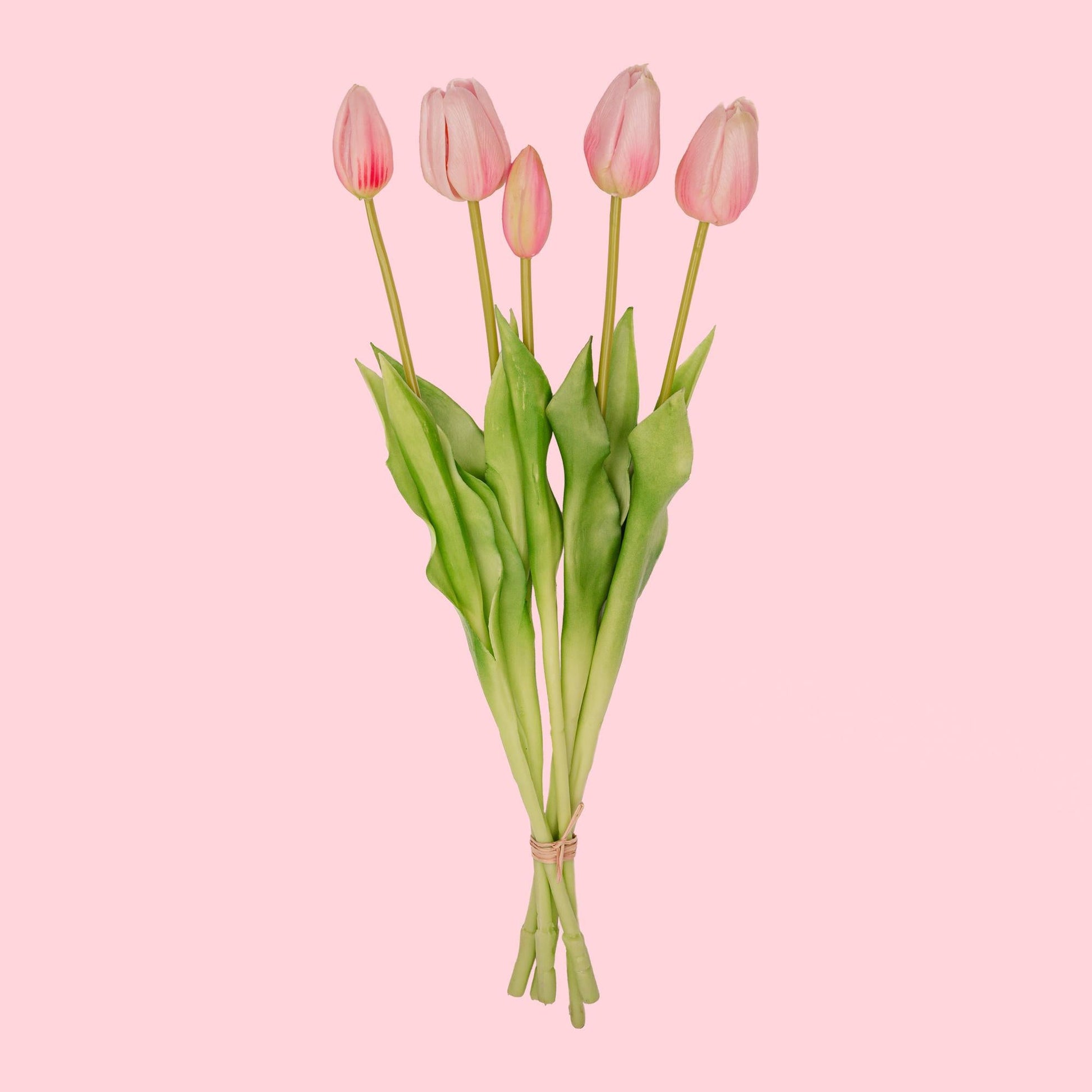 Tulpen Boeket Roze – 10 Real Touch kunsttulpen (42 cm) - Happy City Plants